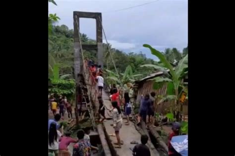 davao bridge collapse 2024|1 patay matapos bumigay ang hanging bridge sa Davao del Norte.
